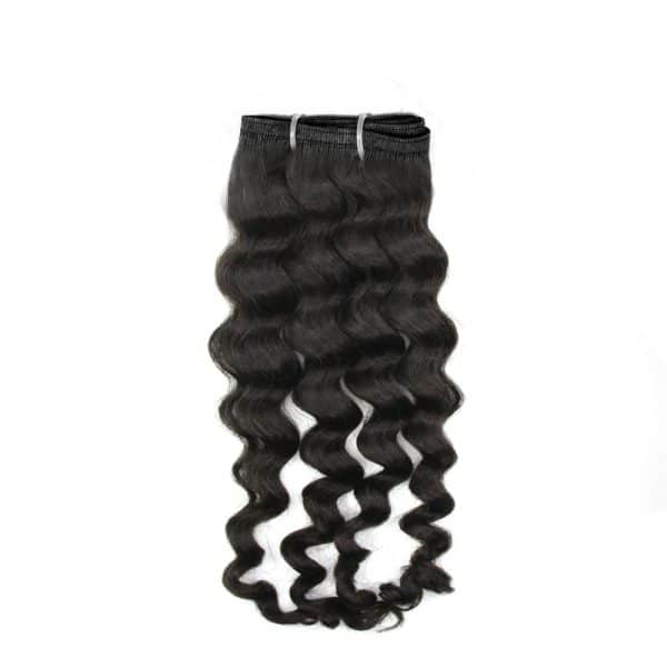 Luxury Body Wavy Black Double Layer Silky Flat Weft Hair