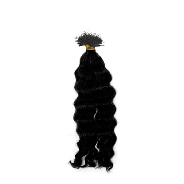 Body Wavy Black Plastic Nano Ring Hair Extensions