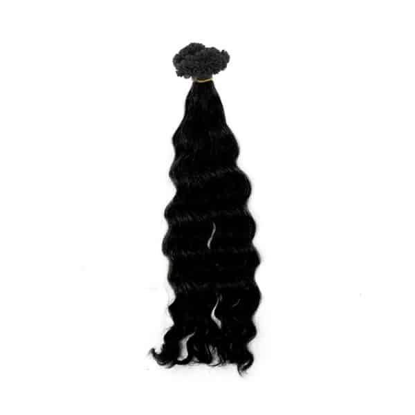 Luxury Body Wavy Black V-Tip 120 Hair Extensions