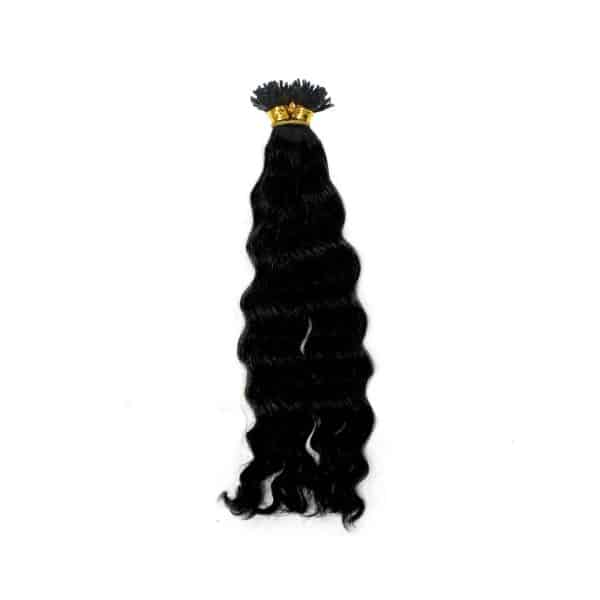 Luxury Body Wavy Black Y-Tip Hair Extensions