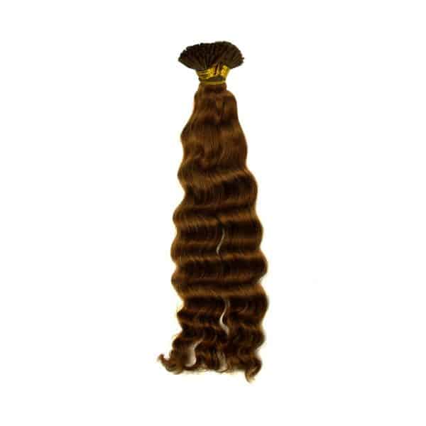 Body Wavy Dark Brown I-Tip Hair Extensions