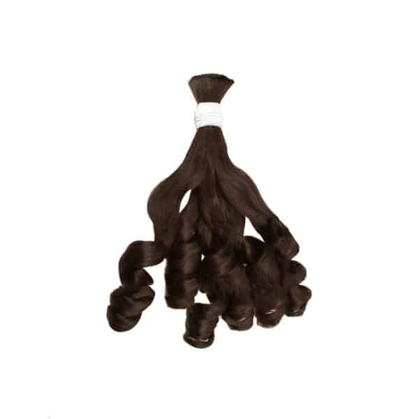 Bouncy Wavy Dark Brown Bulk Hair Extensions