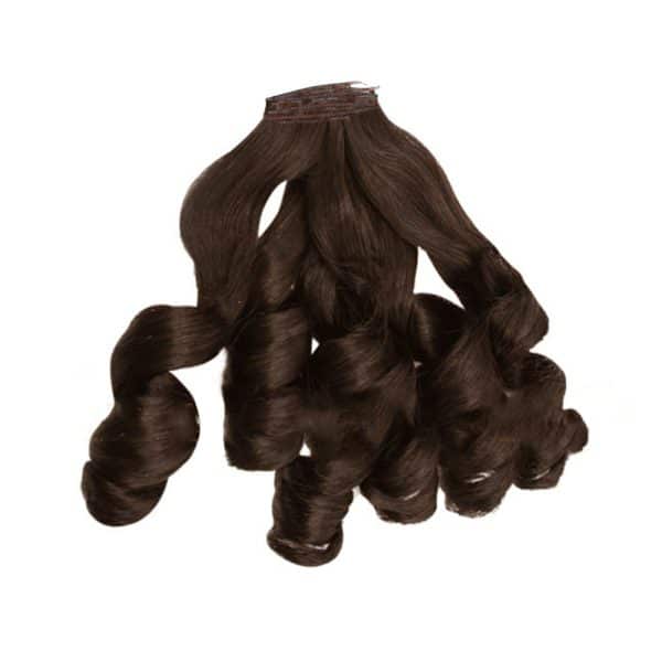 Bouncy Wavy Dark Brown Single Layer Silky Flat Weft