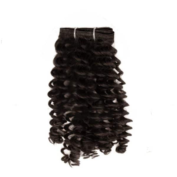 Deep Curly dark brown Double Layer Silky Flat Weft