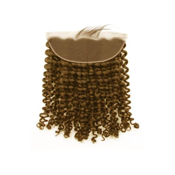 Deep Curly Light Brown Lace Frontal