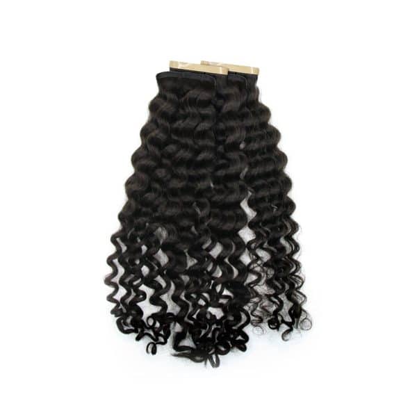 Deep Wavy Black Tape 8 cm