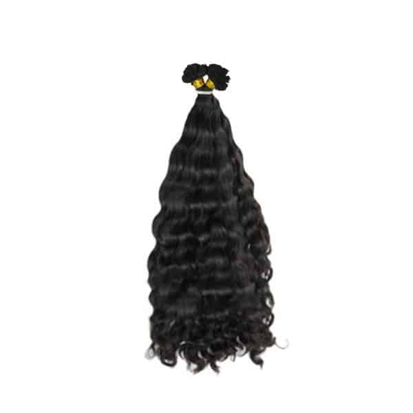 Deep Wavy Black U-tip hair extensions