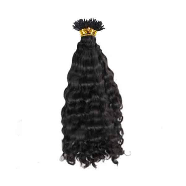 Luxury Deep Wavy Black Y-Tip Hair Extensions