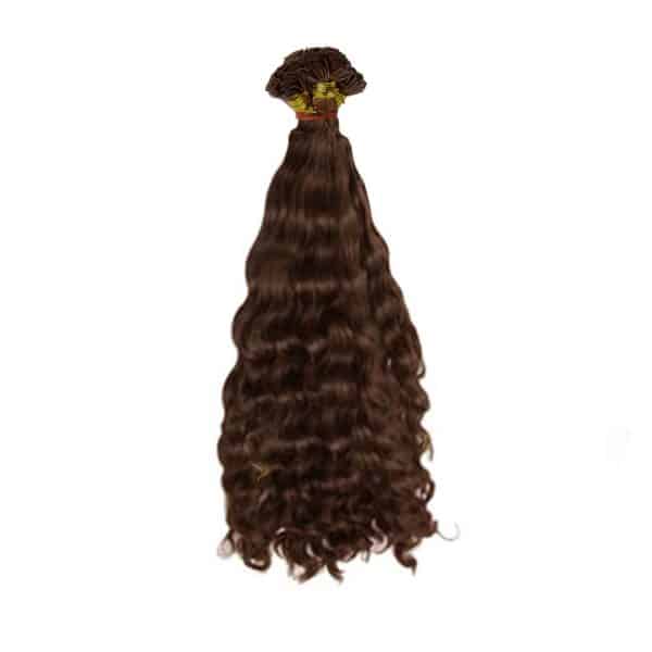 Deep Wavy Dark Brown Flat-tip hair extensions