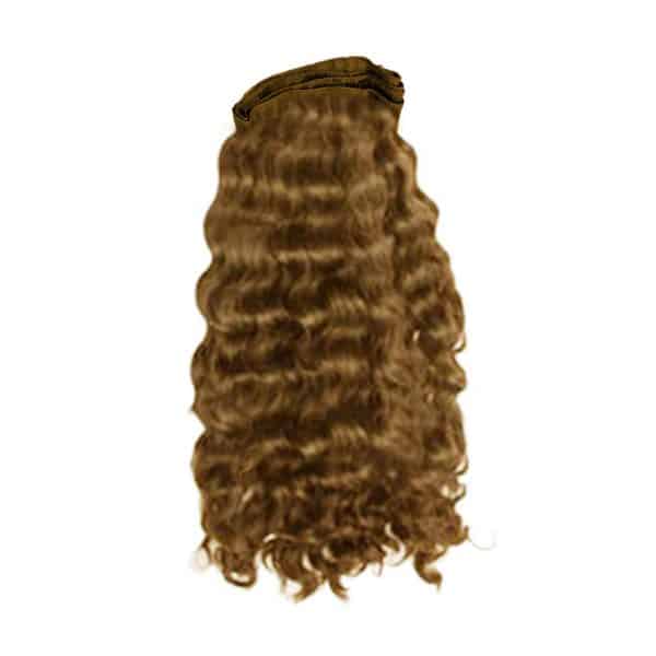 Deep Wavy Light Brown Double Layer Silky Flat Weft