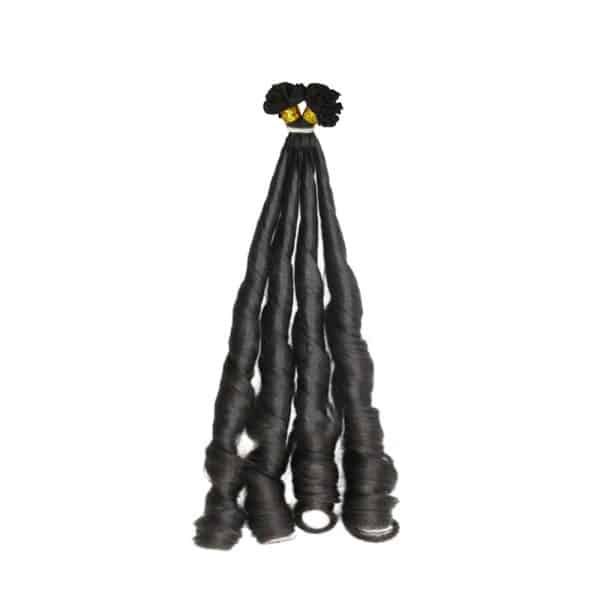 Fumi Curly Black U-Tip Hair Extensions