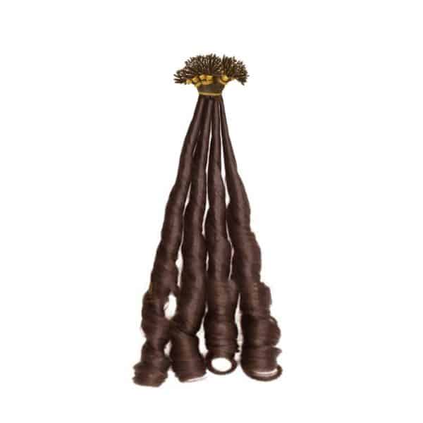 Fumi Curly Dark Brown Nano Ring Hair Extensions