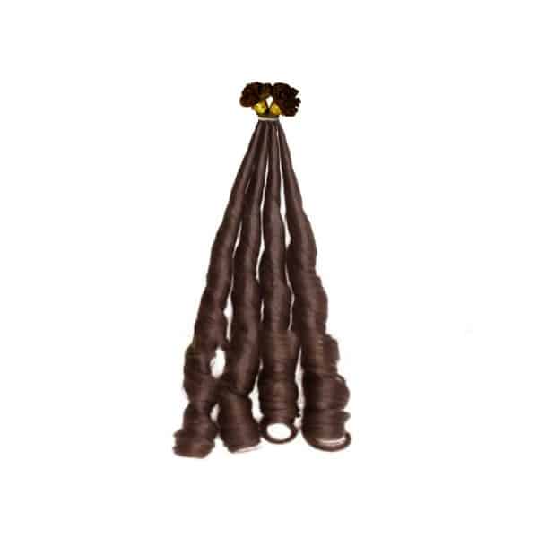 Luxury Fumi Curly Dark Brown U-Tip Hair Extensions