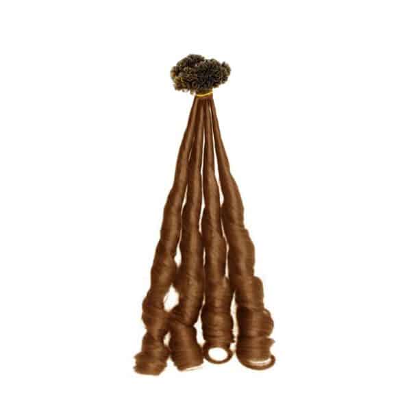 Luxury Fumi Curly Light Color V-Tip 120 Hair Extensions