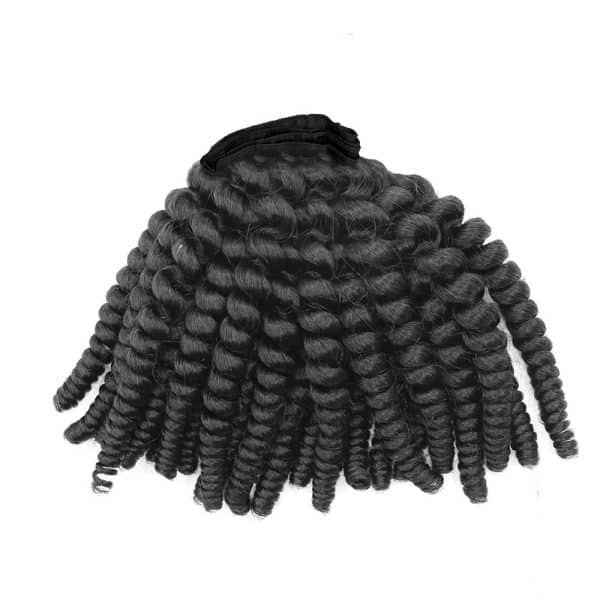 Kinky Curly Black Double Layer Silky Flat Weft