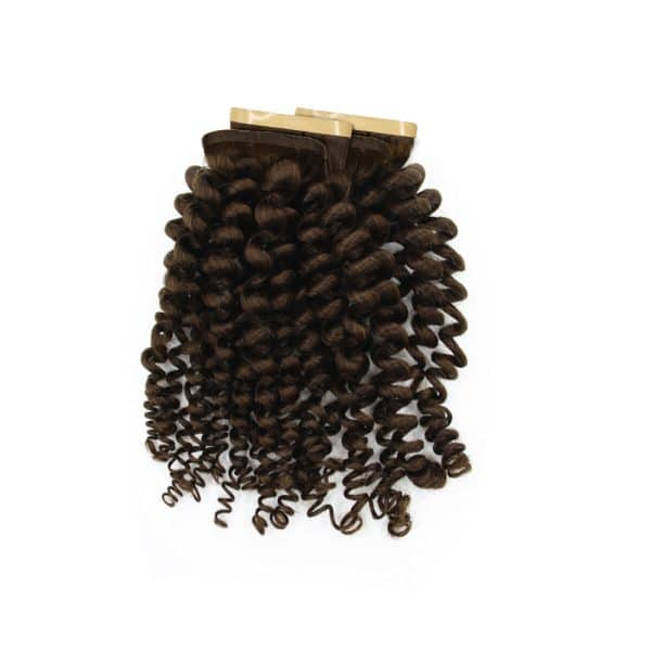 Kinky Curly Dark Brown Tape 8 cm