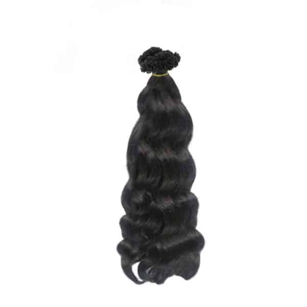 Natural Color Loose Wavy V-Tip 120 Hair Extensions