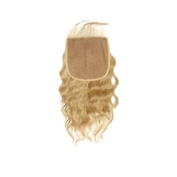 Loose Wavy White Blonde Lace Closure