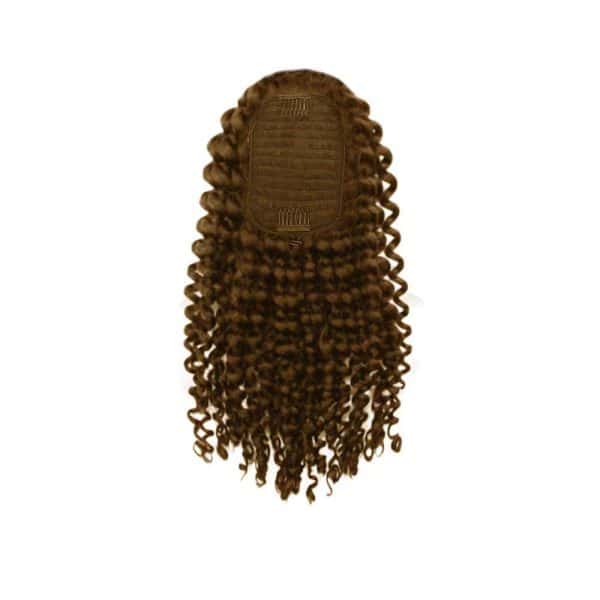 Deep Curly Dark Brown Drawstring Ponytail Hair Extensions