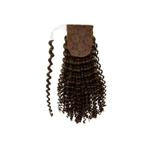 Deep Curly Dark Brown Wrap Ponytail Hair Extensions