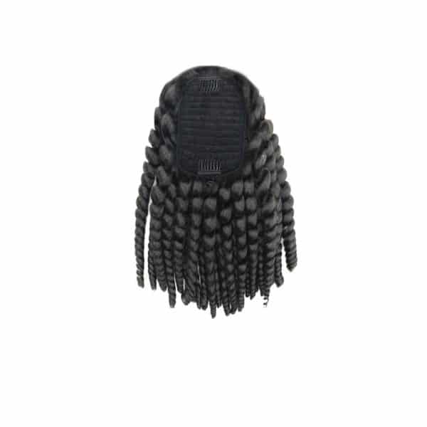 Kinky Curly Black Drawstring Ponytail Hair Extensions