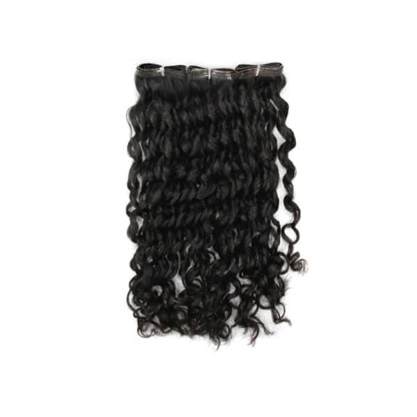 Loose Wavy Black Flat Weft Hair Extensions