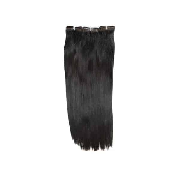 Straight Black Flat Weft Hair Extensions