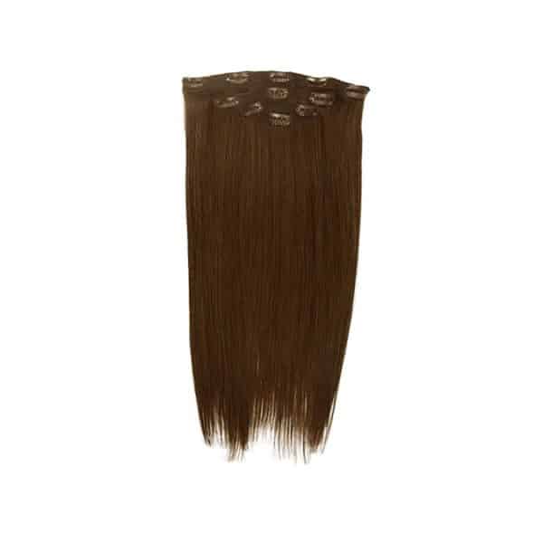 Straight Dark Brown Clip-In Hair Extensions