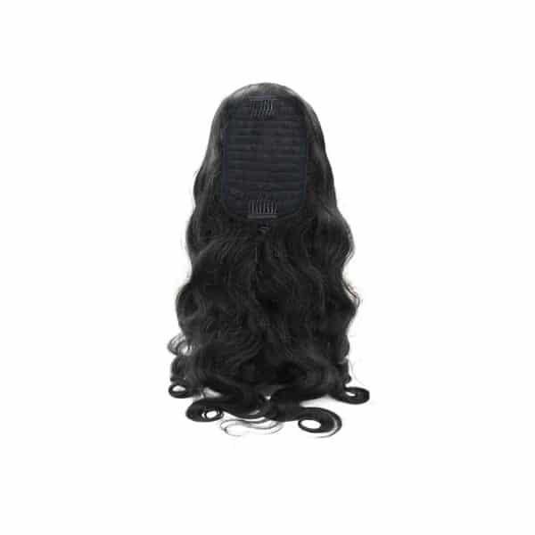 Water Body Wavy Black Drawstring Ponytail Hair Extensions