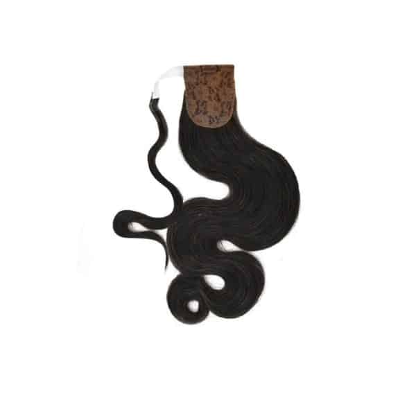 Water Body Wavy Black Wrap Ponytail Hair Extensions