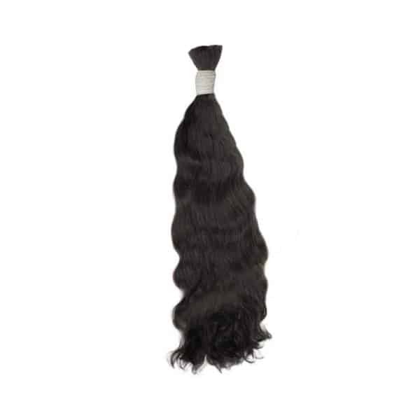 Natural Wavy Black Bulk Hair Extensions