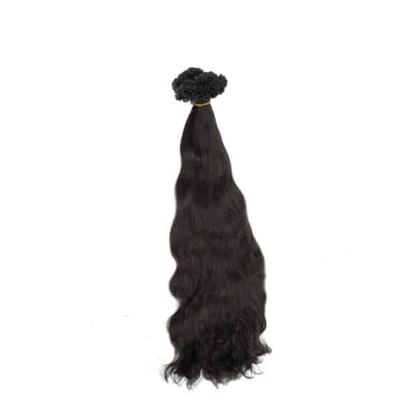 Luxury Natural Wavy Black V-Tip 120 Hair Extensions