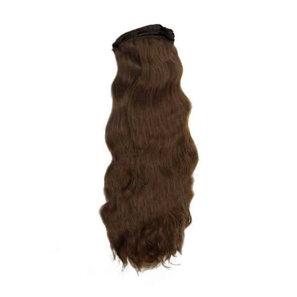 Luxury Natural Wavy Dark Brown Double Layer Silky Flat Weft Hair