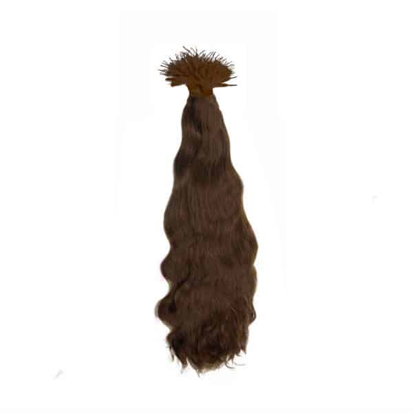 Natural Wavy Dark Brown Plastic Nano Ring Hair Extensions