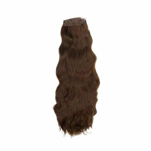 Luxury Natural Wavy Dark Brown Flat Weft Hair