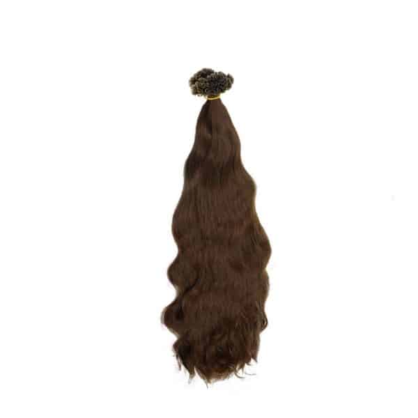 Luxury Natural Wavy Dark Brown V-Tip 120 Hair Extensions