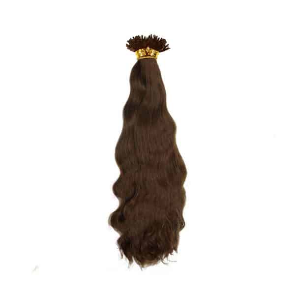 Luxury Natural Wavy Dark Brown Y-Tip Hair Extensions