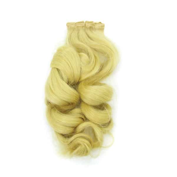 Natural Wavy White Blonde Invisible Tape