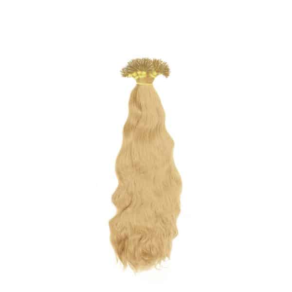 Natural Wavy White Blonde Nano Ring Hair Extensions