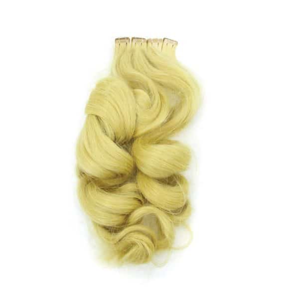 Natural Wavy White Blonde Normal Tape