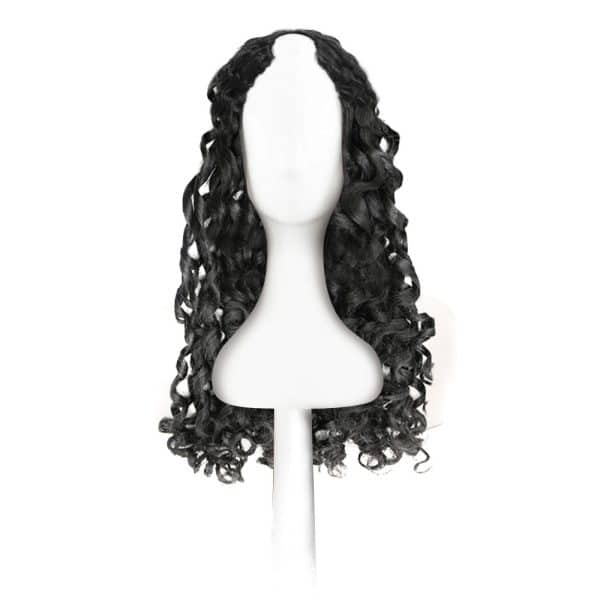 Romantic Curly Black U-part Wigs