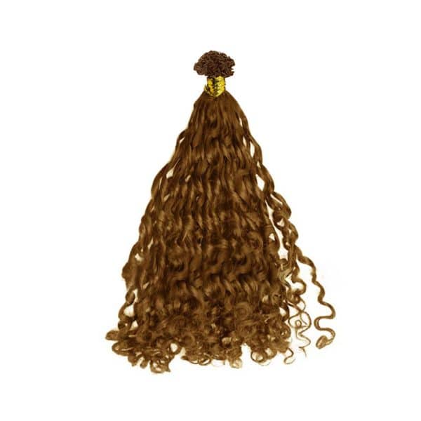 Luxury Romantic Curly Light Color V-Tip Hair Extensions