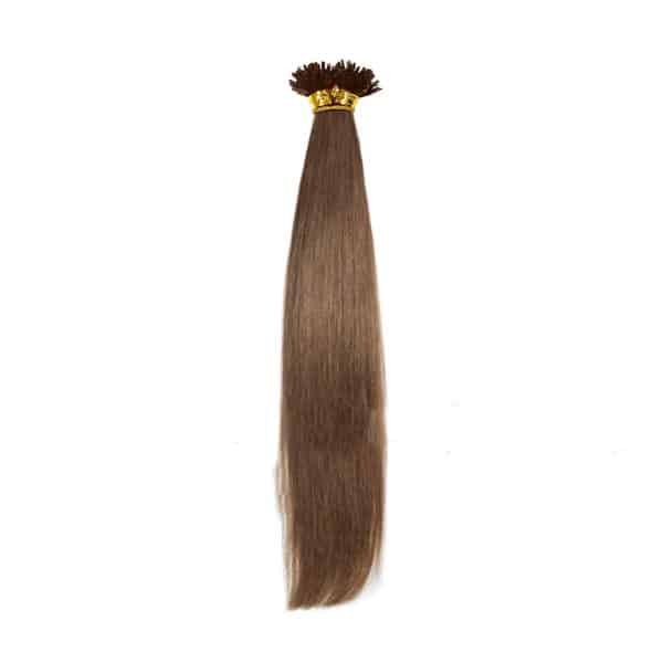 Brown Straight Y-Tip Hair Extensions