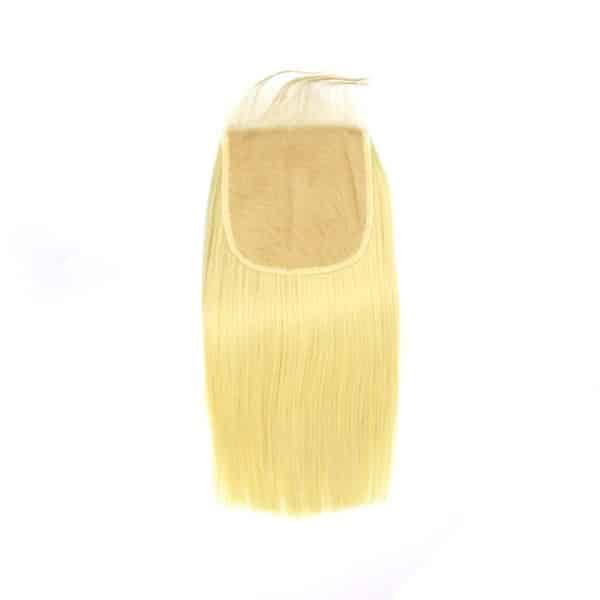 Straight White Blonde Lace Closure