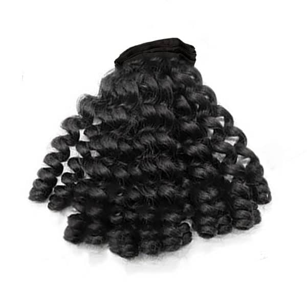 Luxury Twist Curly Black Double Layer Silky Flat Weft Hair