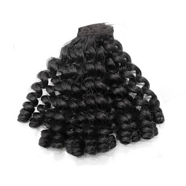 Luxury Twist Curly Black Plastic Nano Ring Hair Extensions