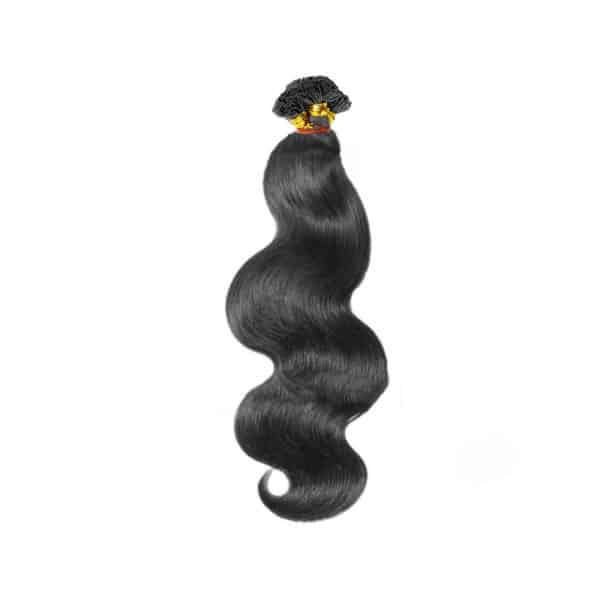 Water Body Wavy Black Flat-tip hair extensions