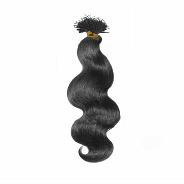 Water Body Wavy Black Plastic Nano Ring Hair Extensions