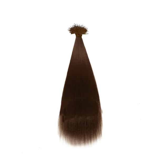 Yaki Straight Dark Brown Plastic Nano Ring Hair Extensions