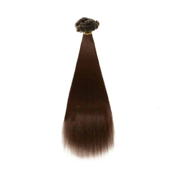 Luxury Yaki Straight Dark Brown V-Tip 120 Hair Extensions